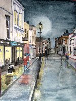 'Shall I Get a Takeaway?' - High Street at night, Burnham