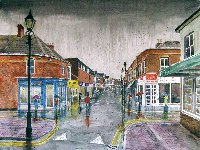 One of Those Days! - High Street in the rain, Burnham