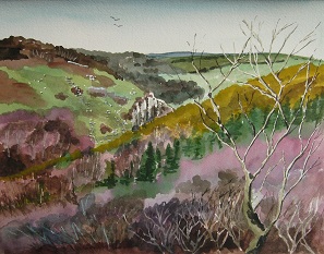 Overlooking Black Rock, The Mendip Hills