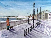 Footprints in the Snow, Burnham Esplanade