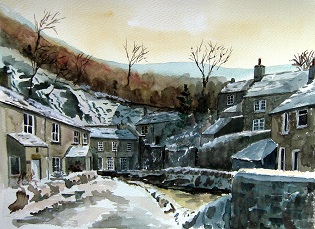 Winter on Castleton, Derbyshire Peak District