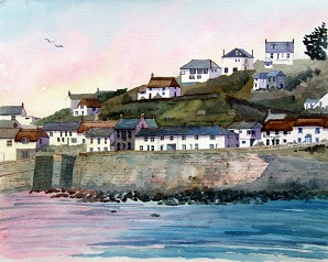 Sundown on Coverack, Cornwall