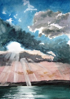 Silver Lining - View Towards Dawlish from Exmouth, Devon