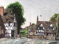 A Neighbourly Chat - Cottages at Lacock, Wiltshire