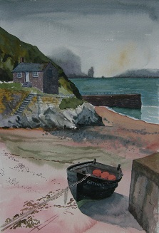 Lone Boat - Mullion Cove, Cornwall