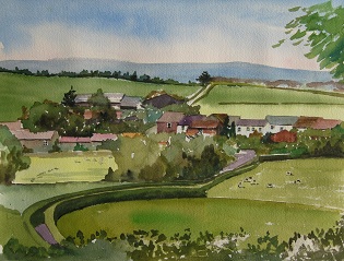 Overlooking Stawell, The Polden Hills